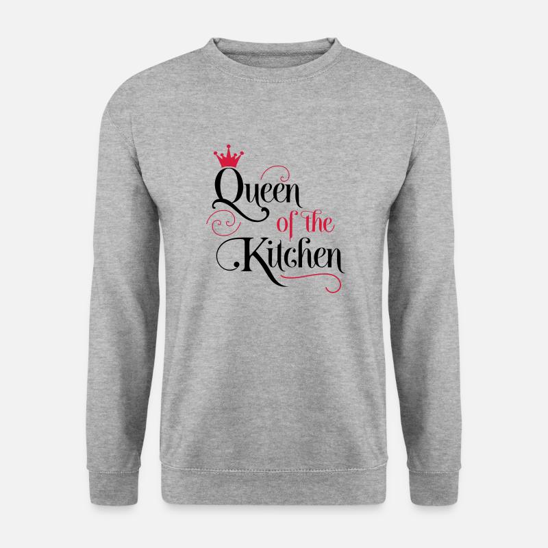Kochen - Unisex Pullover - Weißgrau meliert