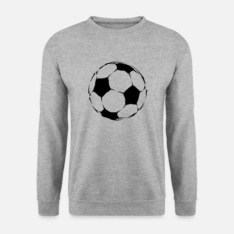 Fußball - Unisex Pullover - Weißgrau meliert