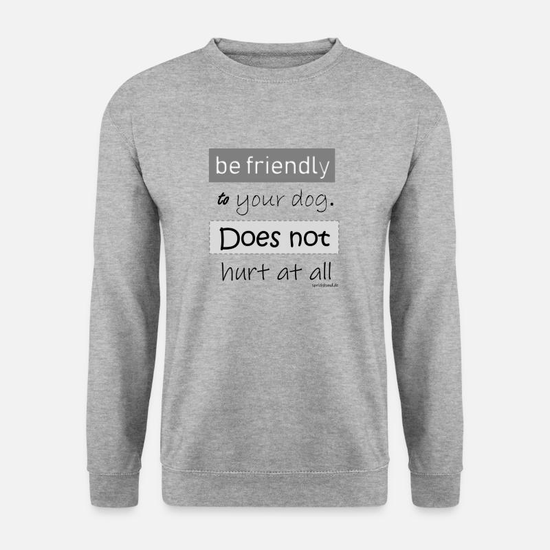 be friendly 2 - Unisex Pullover - Weißgrau meliert