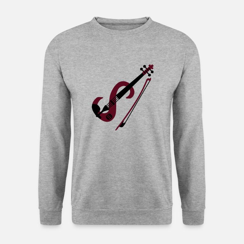 electric violin_v1 - Unisex Pullover - Weißgrau meliert