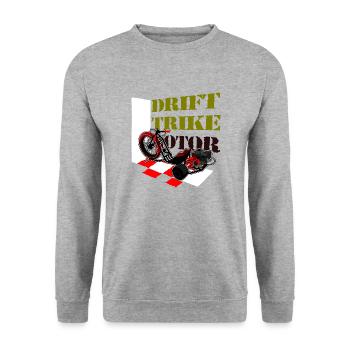 Drift Trike - Sweat-shirt Unisexe - gris chiné - Devant - Alina (178cm) & Michal (187cm)