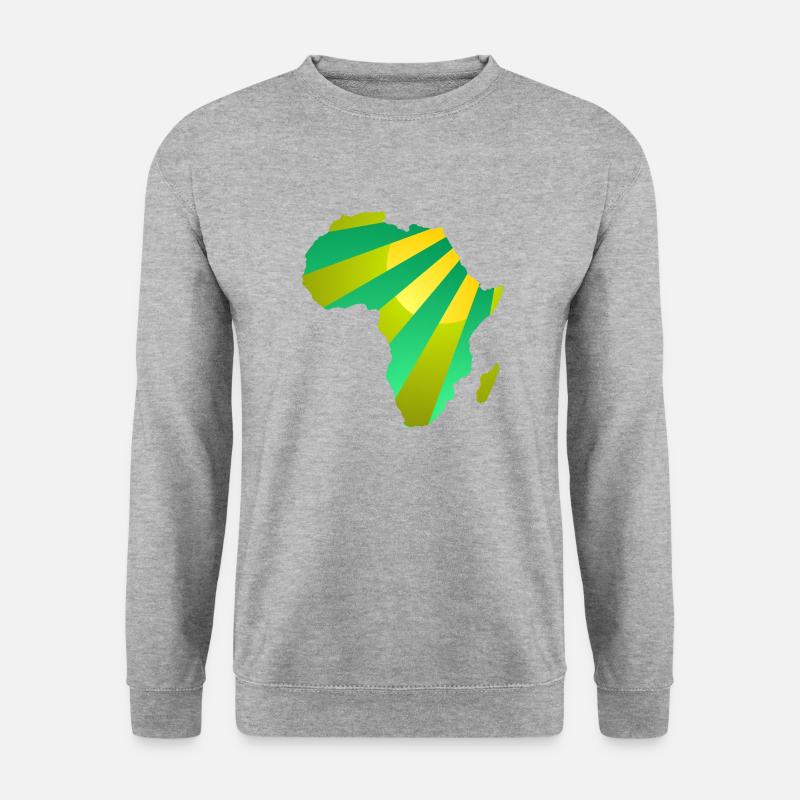 Tropischer Sonnenschein in Afrika - Unisex Pullover - Weißgrau meliert