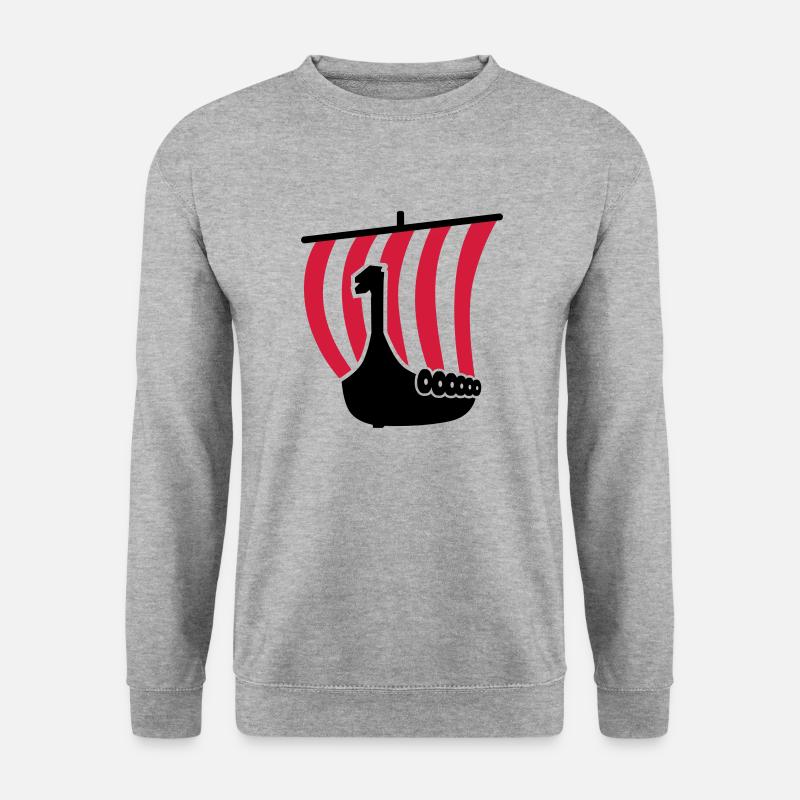 Schiff - Unisex Pullover - Weißgrau meliert