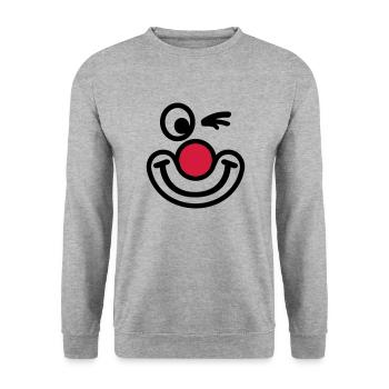 Clown - Unisex Sweatshirt - salt & pepper - Front - Alina (178cm) & Michal (187cm)