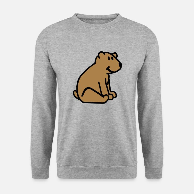 Teddy - Unisex Pullover - Weißgrau meliert
