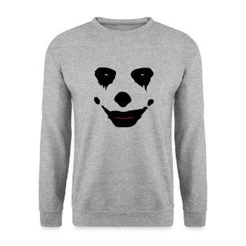 Halloween clown horreur clown joker visage satan - Sweat-shirt Unisexe - gris chiné - Devant - Alina (178cm) & Michal (187cm)