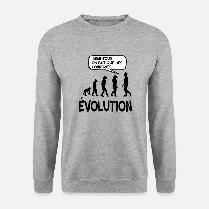 évolution - Sweat-shirt Unisexe - gris chiné