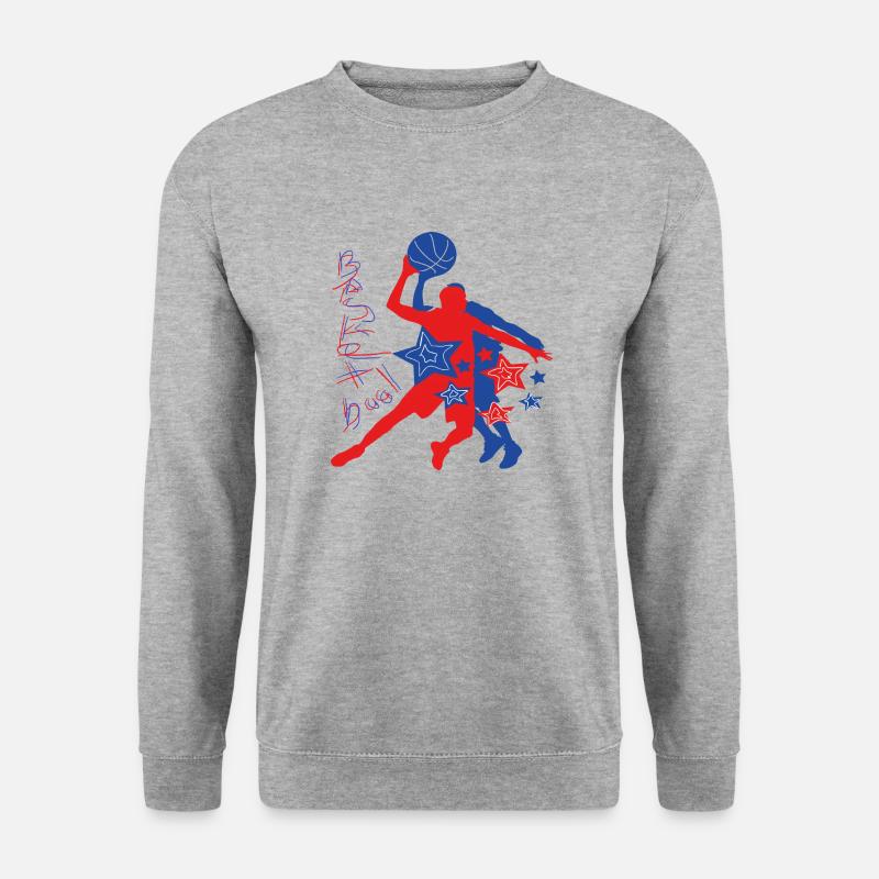 basketball - Unisex Pullover - Weißgrau meliert