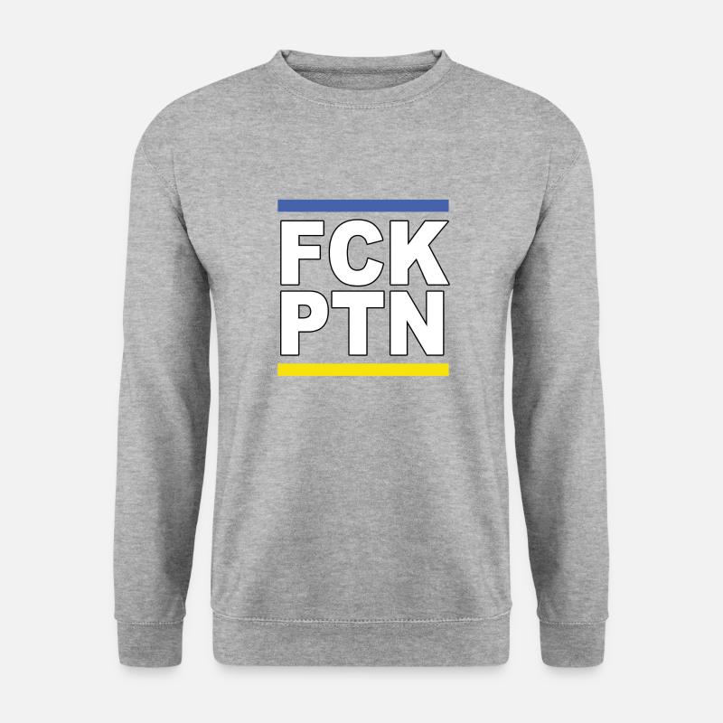 FCK PTN - Unisex Pullover - Weißgrau meliert