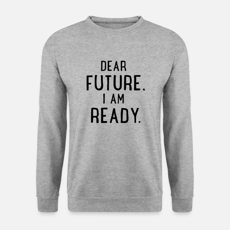 Zukunft - Unisex Pullover - Weißgrau meliert