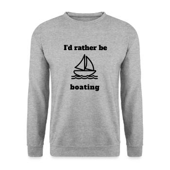 I'd rather be boating - Unisex Pullover - Weißgrau meliert - Vorne - Alina (178cm) & Michal (187cm)