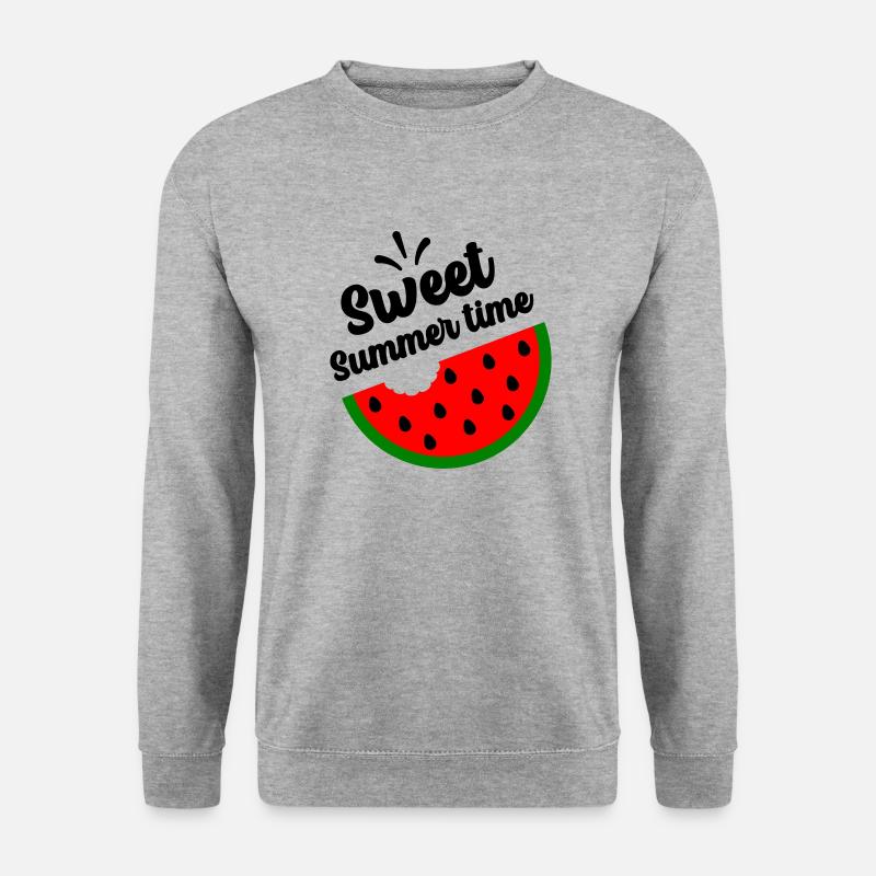 Sweet Summer Time Design - Unisex Pullover - Weißgrau meliert