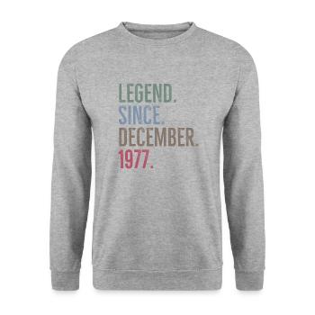 Légende depuis décembre 1977 - Sweat-shirt Unisexe - gris chiné - Devant - Alina (178cm) & Michal (187cm)