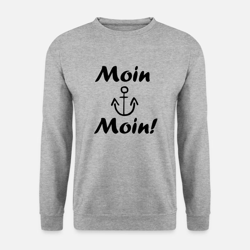 Moin Moin - Unisex Pullover - Weißgrau meliert