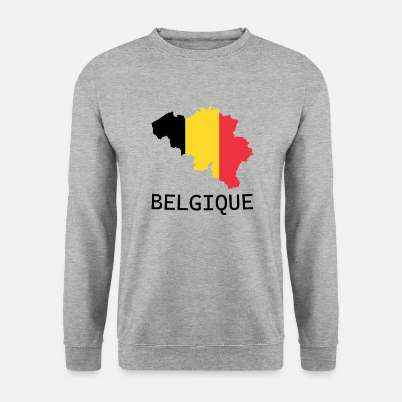 Belgique - Unisex Pullover - Weißgrau meliert
