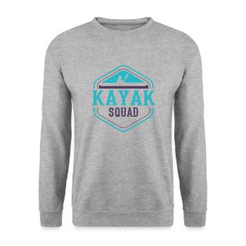 Kayak Squad Wildlife Nature Paddling Kayak - Sweat-shirt Unisexe - gris chiné - Devant - Alina (178cm) & Michal (187cm)