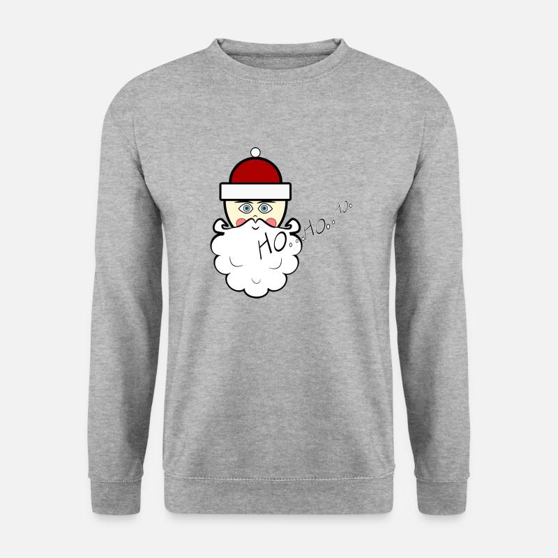 Santa hohoho - Unisex Pullover - Weißgrau meliert