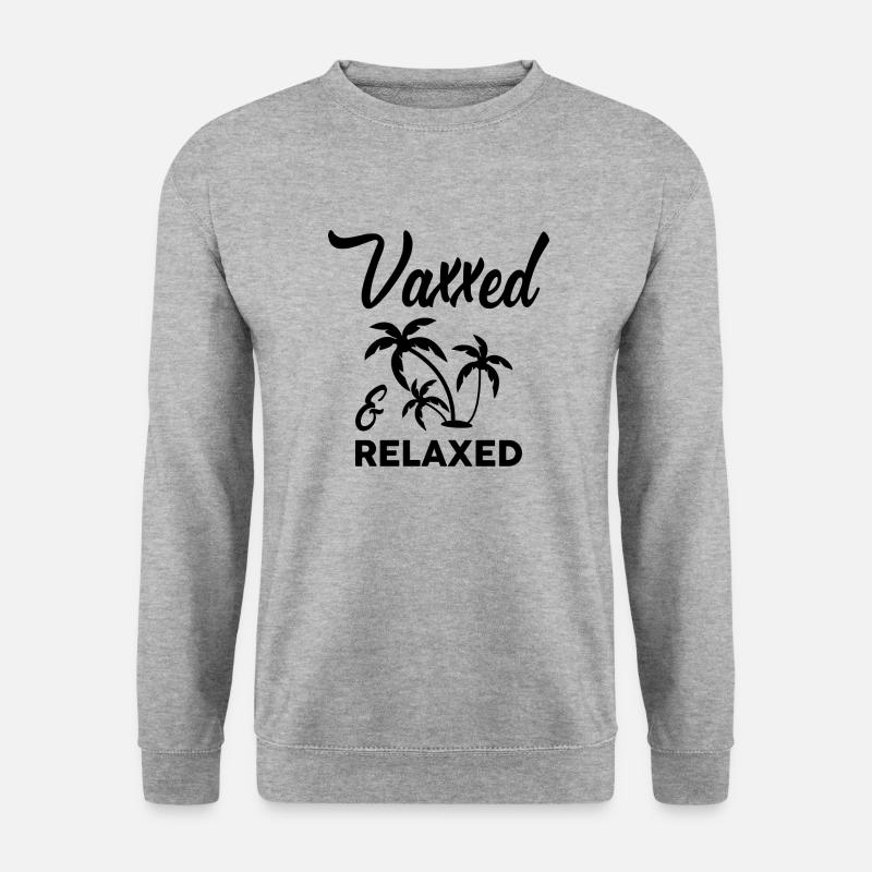 #Vaccinated - Unisex Pullover - Weißgrau meliert