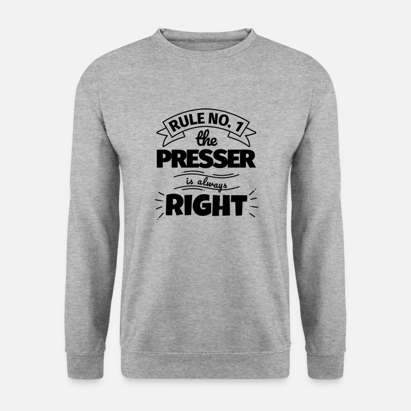 PRESSER lustiges Geschenk - Unisex Pullover - Weißgrau meliert