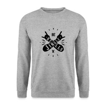 Evil Uncle Claus - Unisex Pullover - Weißgrau meliert - Vorne - Alina (178cm) & Michal (187cm)