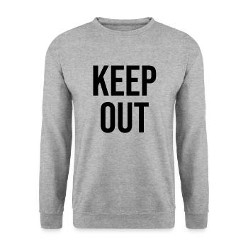 Keep out noir - Sweat-shirt Unisexe - gris chiné - Devant - Alina (178cm) & Michal (187cm)