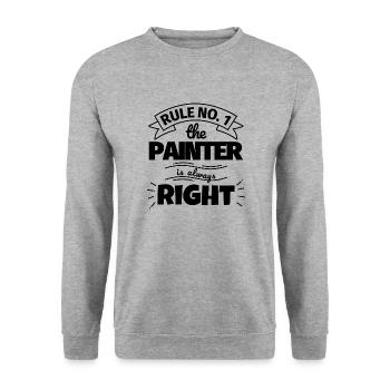 PAINTER funny gift - Unisex Sweatshirt - salt & pepper - Front - Alina (178cm) & Michal (187cm)