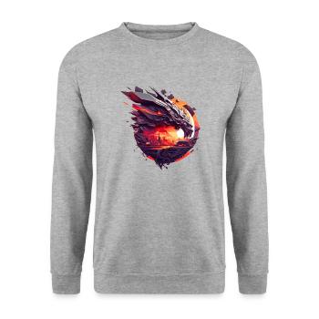 Science fiction trip with the camper into the unknown - Unisex Sweatshirt - salt & pepper - Front - Alina (178cm) & Michal (187cm)