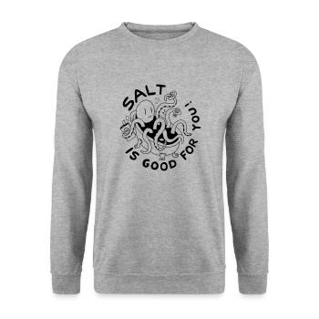 Salt is good for you - Sweat-shirt Unisexe - gris chiné - Devant - Alina (178cm) & Michal (187cm)