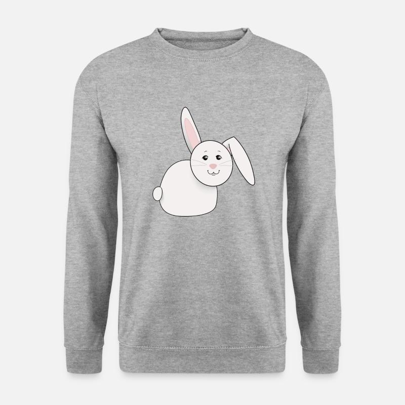 sweet, white, fat rabbit, Easter - Unisex Sweatshirt - salt & pepper