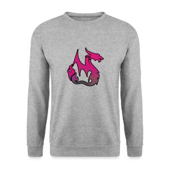 Dragon Rose - Sweat-shirt Unisexe - gris chiné - Devant - Alina (178cm) & Michal (187cm)