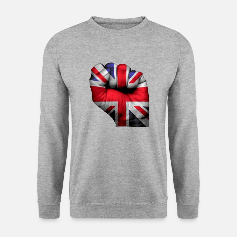 Faust England - Unisex Pullover - Weißgrau meliert