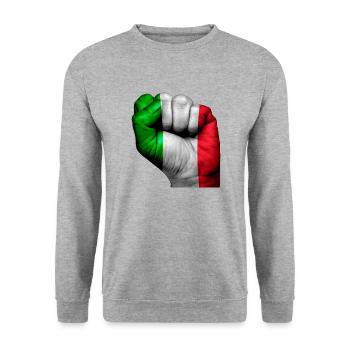 Fist Italie - Sweat-shirt Unisexe - gris chiné - Devant - Alina (178cm) & Michal (187cm)