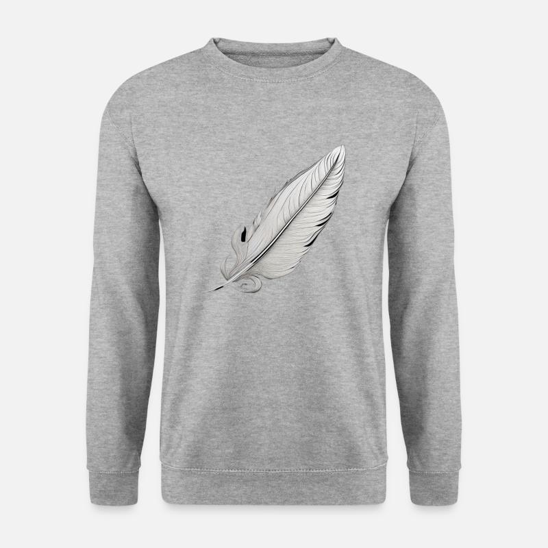 Federleicht soll es sein - Unisex Pullover - Weißgrau meliert