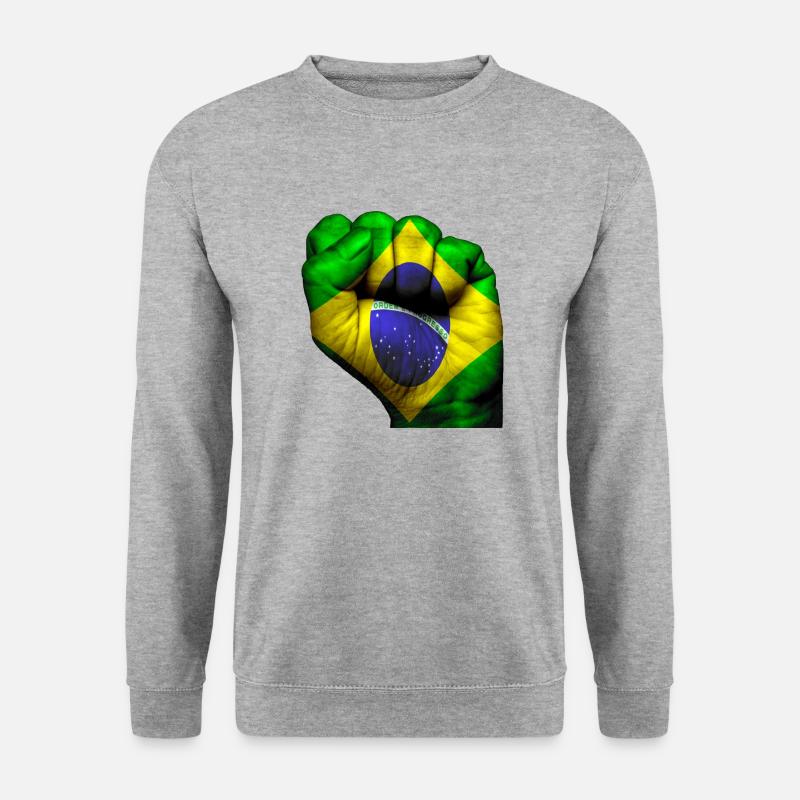 Faust Brasilien - Unisex Pullover - Weißgrau meliert
