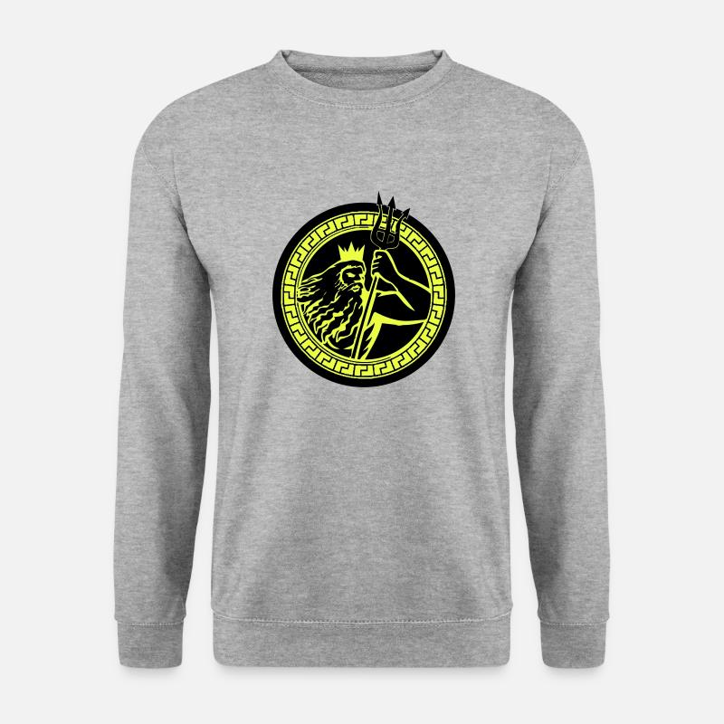 poseidon triton - Unisex Pullover - Weißgrau meliert