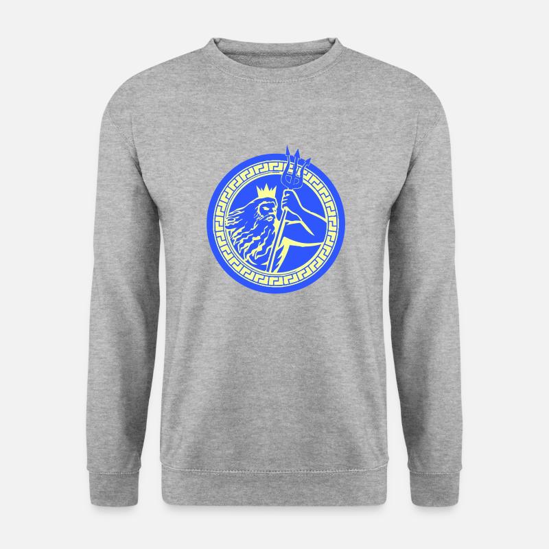 poseidon triton - Unisex Pullover - Weißgrau meliert