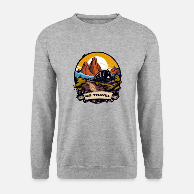 Reise Nr. 2 - Unisex Pullover - Weißgrau meliert