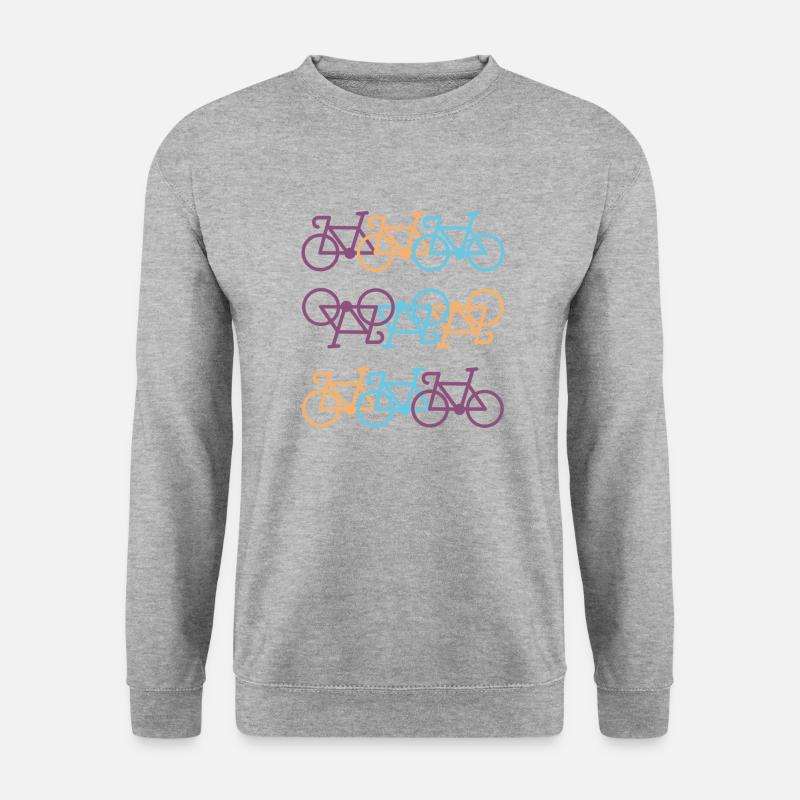 Fahrrad - Unisex Pullover - Weißgrau meliert