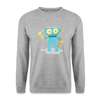 Rotot - Unisex Sweatshirt - salt & pepper - Front - Alina (178cm) & Michal (187cm)
