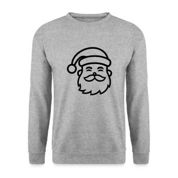 Little Father Christmas - Unisex Sweatshirt - salt & pepper - Front - Alina (178cm) & Michal (187cm)