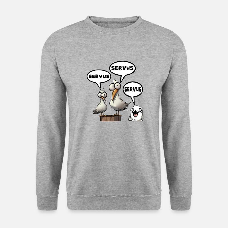 Servus - Unisex Pullover - Weißgrau meliert