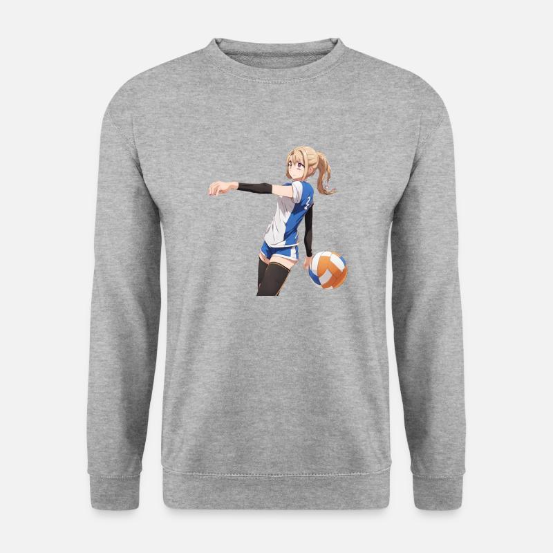 Manga Volleyball - Unisex Pullover - Weißgrau meliert