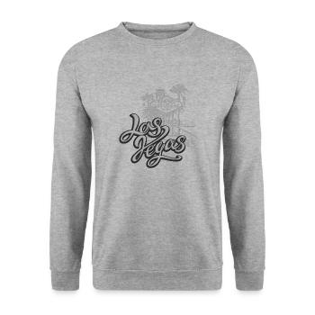 las vegas usa america california patriot travel - Unisex Sweatshirt - salt & pepper - Front - Alina (178cm) & Michal (187cm)