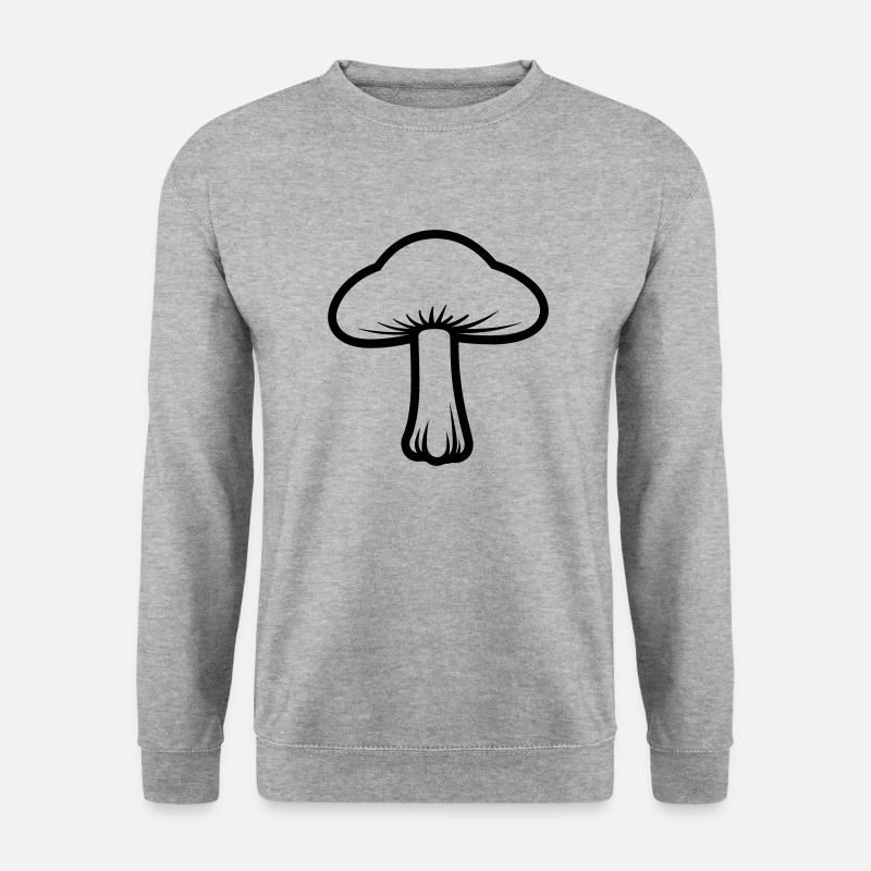 Pilz - Unisex Pullover - Weißgrau meliert