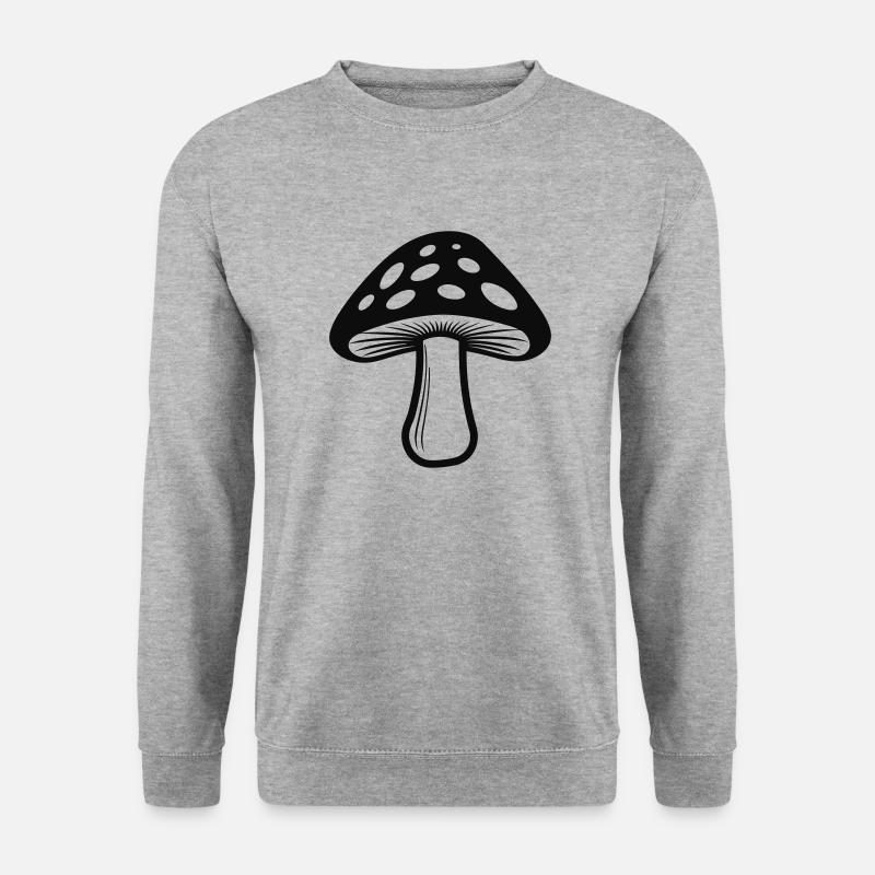 Pilz - Unisex Pullover - Weißgrau meliert