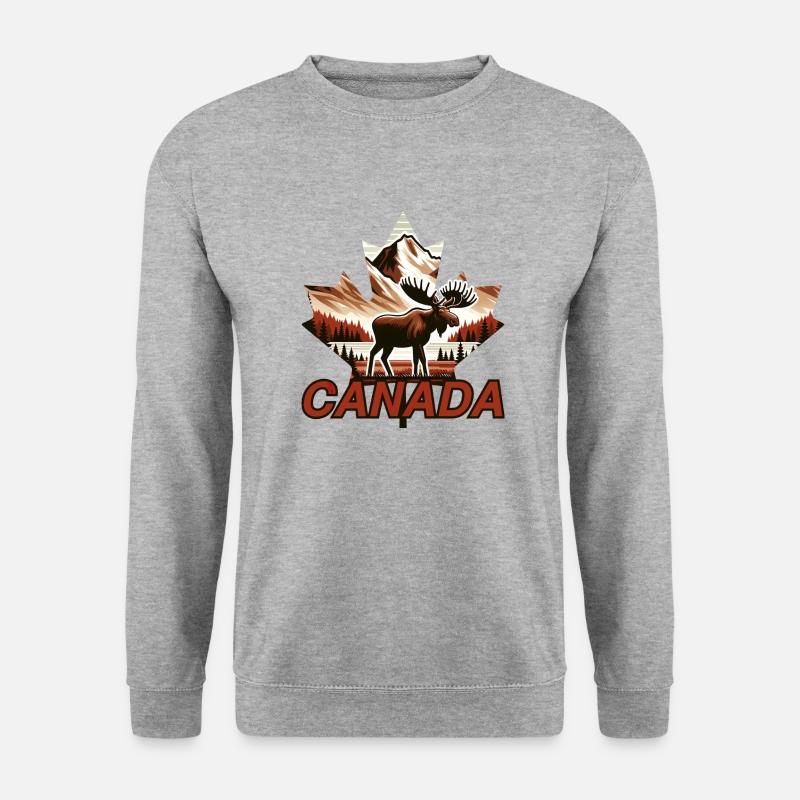 Kanada 11 - Unisex Pullover - Weißgrau meliert