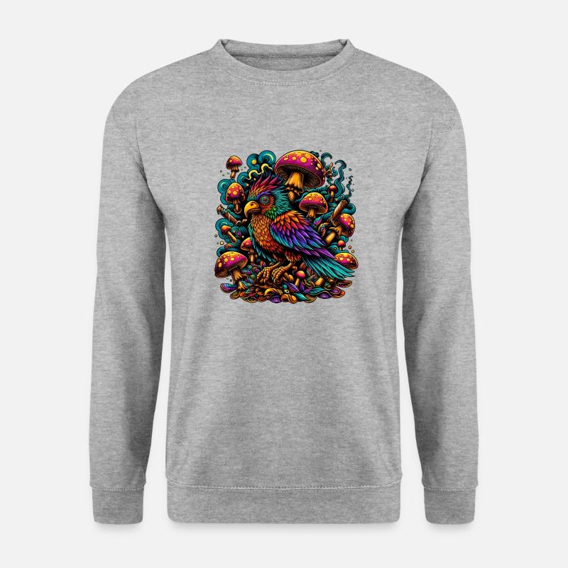 Psychedelic Parrot Paradise - Unisex Sweatshirt - salt & pepper