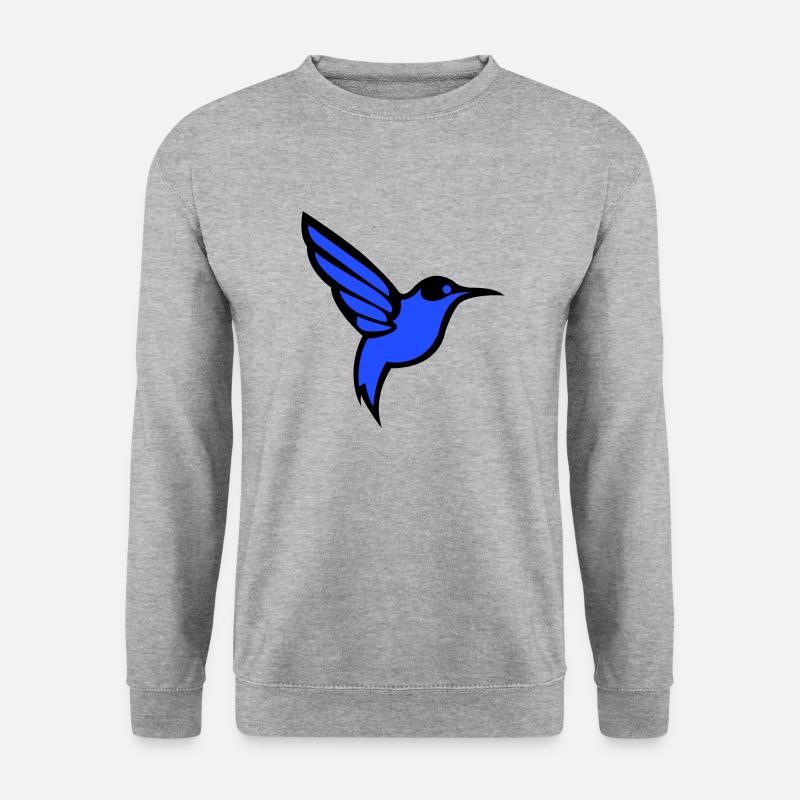 kolibri vogel - Unisex Pullover - Weißgrau meliert