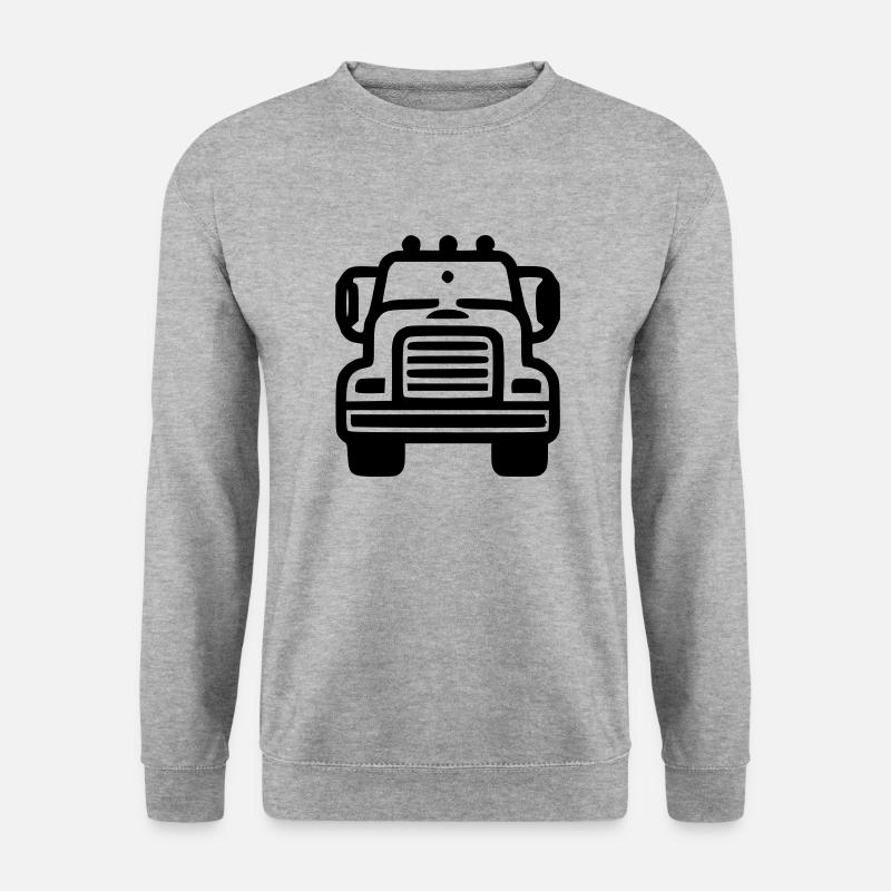 Lkw - Unisex Pullover - Weißgrau meliert