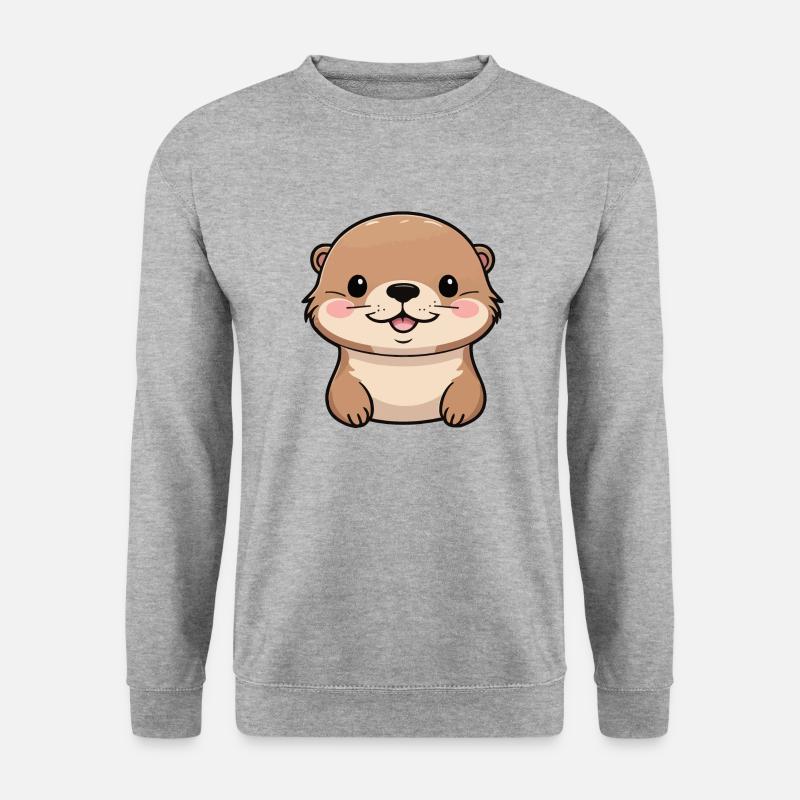 Cute Otter – Cute & Playful Design - Unisex Sweatshirt - salt & pepper